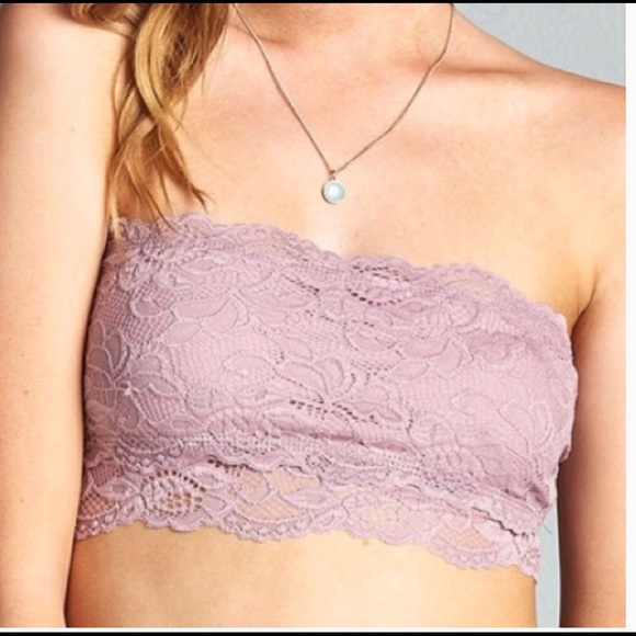 Lace Blush Pullover Bandeau Soft Bra NWT - Picture 3 of 3